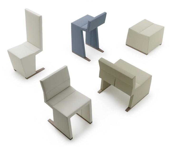 Billiani Пуф из мягкой кожи Inka wood sun-id-1372979 - Вид №2