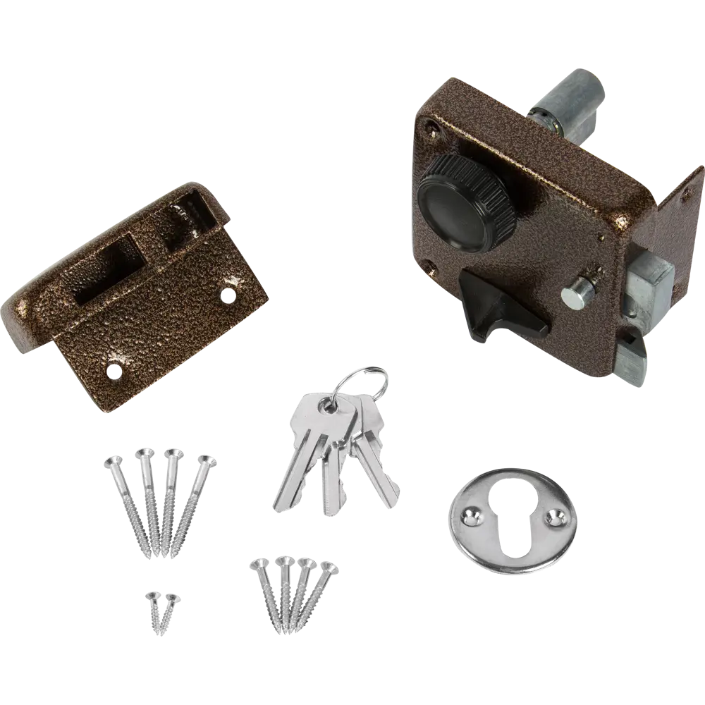 Замок накладной Пенза-ЗНЗ-1А, цвет серый ПЕНЗМАШ STLM-2064132 - Вид №1