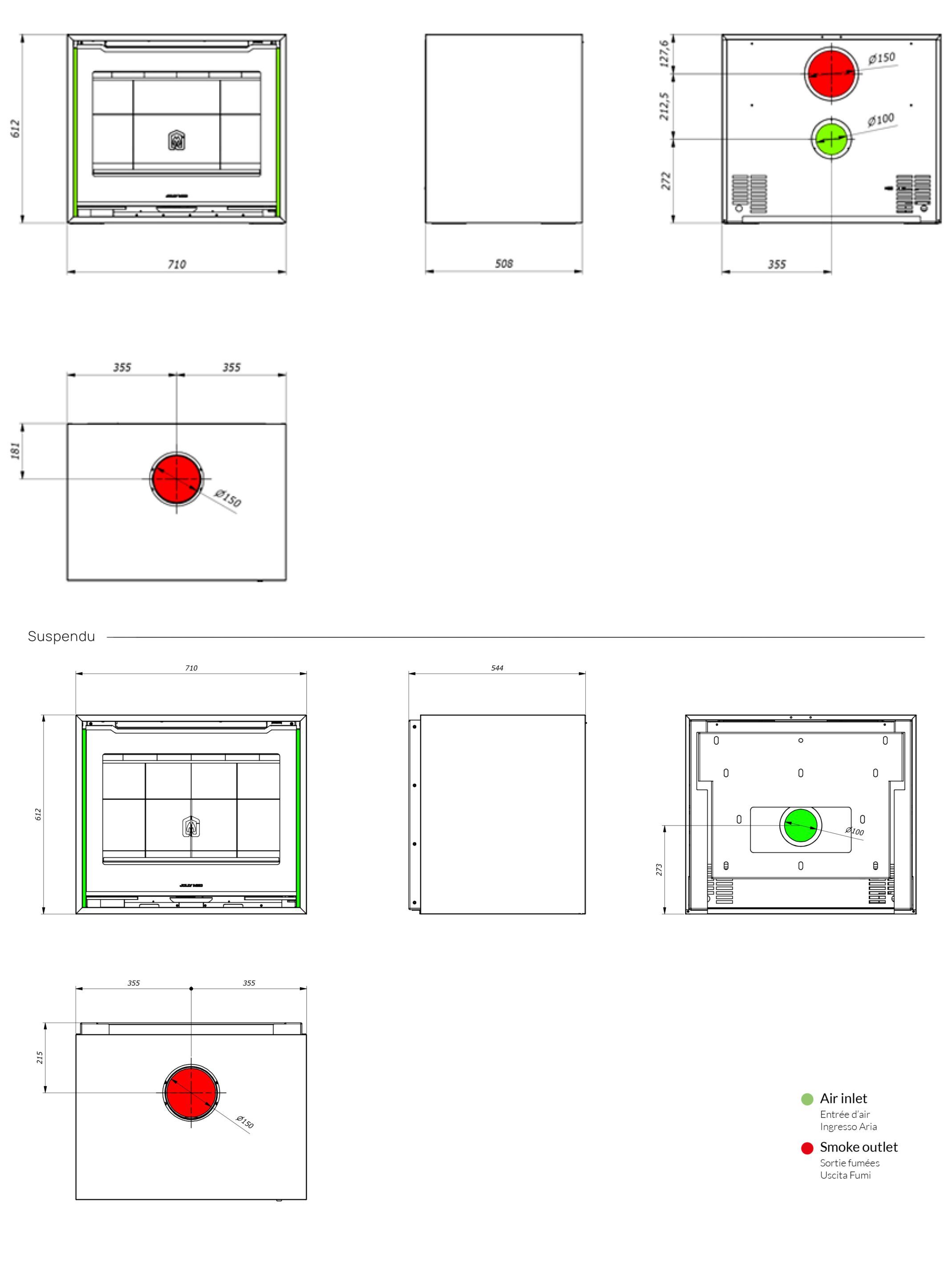 Дровяная печь для обогрева воздуха Jolly Mec воздушные системы ARCH-00117979 - Вид №6