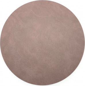 10646794 ADJ Круглый плейсмат двусторонний 40см, пепельная роза/устричный Кожа искусственная