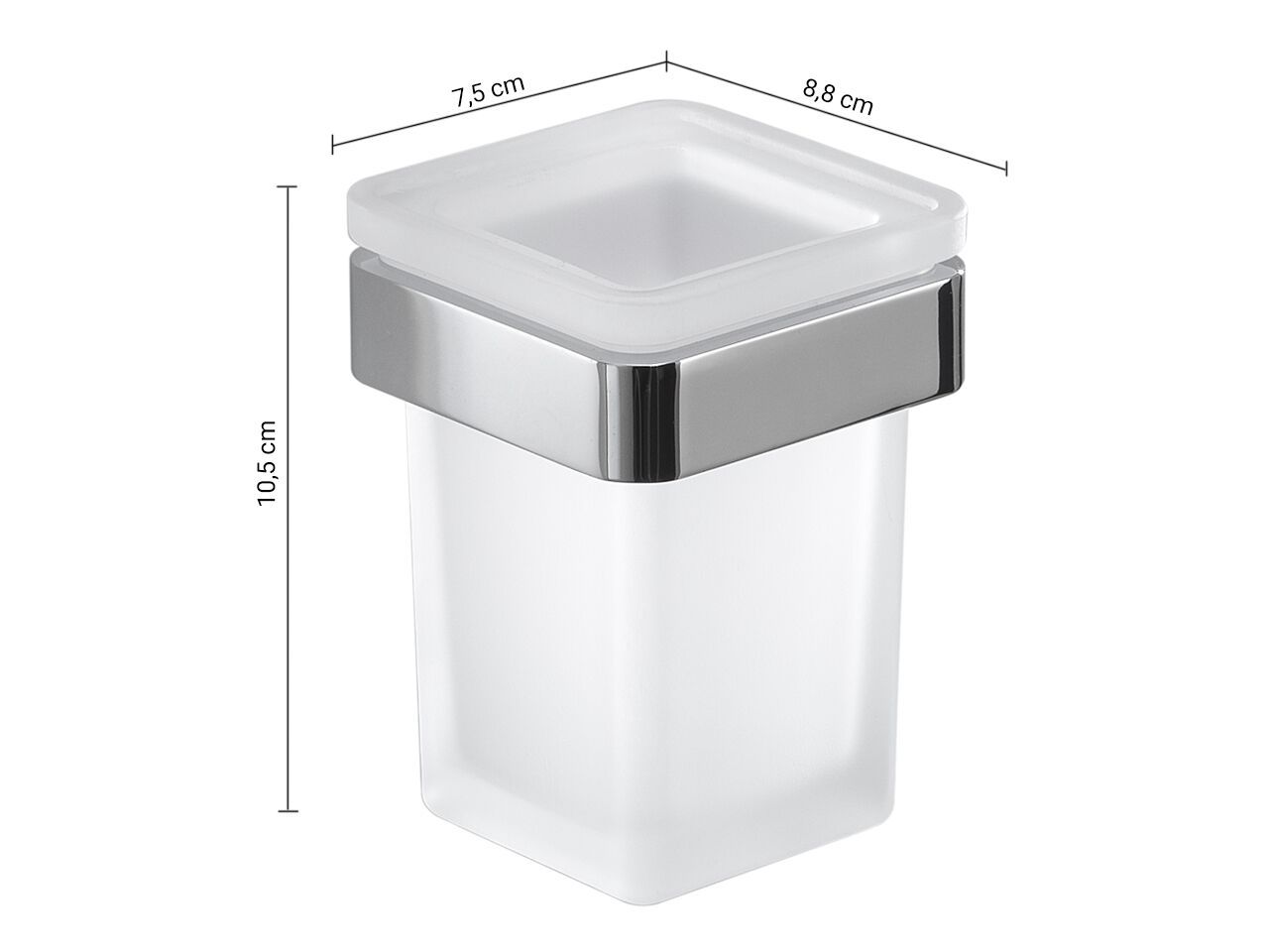 Матовый стеклянный настенный держатель зубной щетки GEDY Самоа ARCH-00146369 - Вид №2