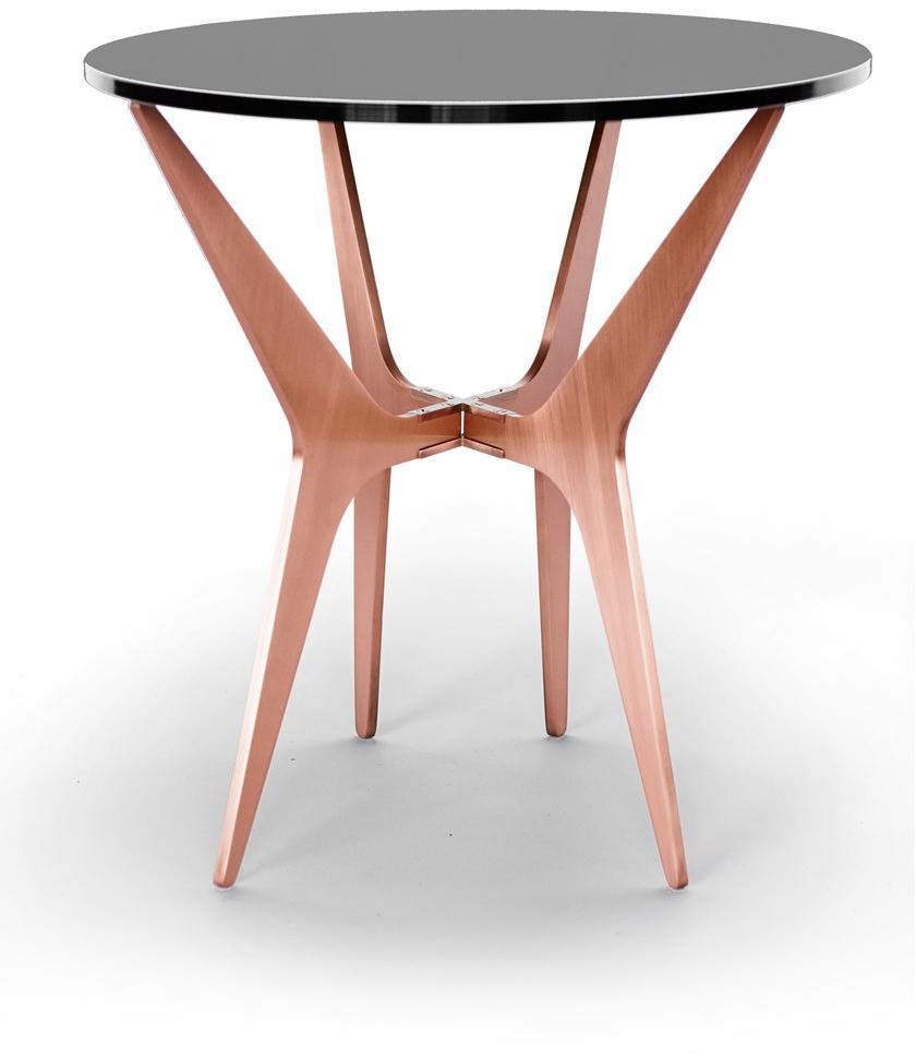 GABRIEL SCOTT Высокий овальный стол из стали и стекла Dean sun-id-1407287 - Вид №5