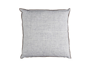 Льняная полосатая квадратная подушка