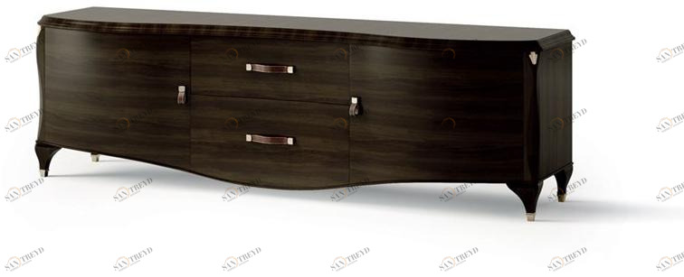 Carpanese Home Низкая тумба под ТВ с распашными дверцами и ящиками Heritage 6227