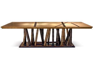 Прямоугольный латунный стол