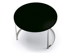 Круглый журнальный столик с матовой лакированной деревянной столешницей