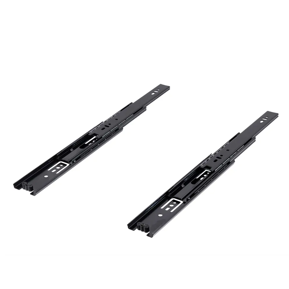 Комплект шариковых направляющих Samet 250 мм, без доводчика, сталь, цвет черный STLM-2138018 - Вид №1