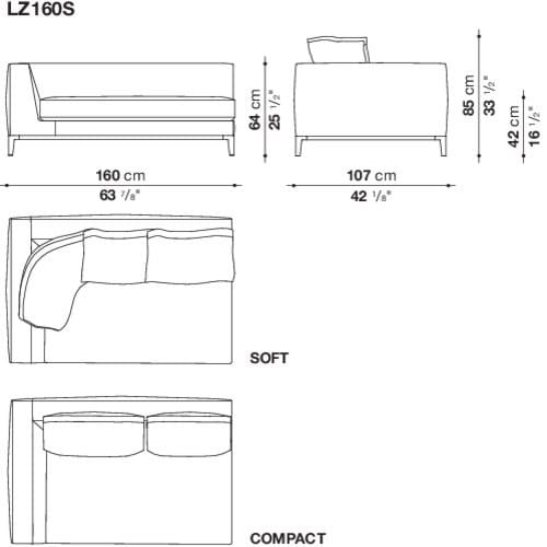 Угловой диван из ткани Maxalto Lucrezia Soft ARCH-00062457 - Вид №38
