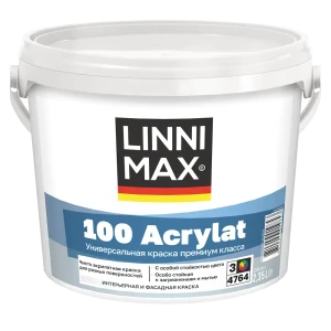 Фасадная краска LINNIMAX 100 Acrylat прозрачная 2.35 л - защита и долговечность 89379751