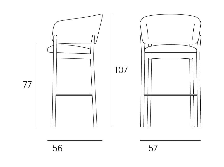 Тканевый мягкий стул Blasco&Vila RC Wood ARCH-00021214 - Вид №4