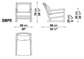 Maxalto Мягкое кожаное кресло с подлокотниками Clio sun-id-1478658 - Вид №1