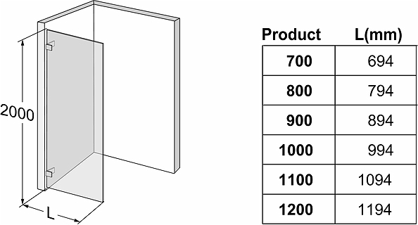 686187 Несъемная душевая стенка IFO Stella, Душевая стенка IFO Stella 1100 - Вид №3