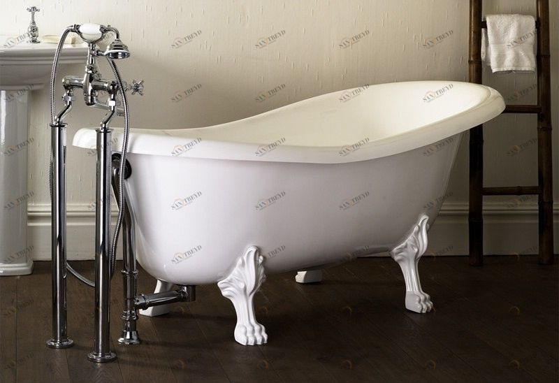 Ванна из мрамора Aquastone Скарлет на белых ножках SCARLETNANOZHKAHBE