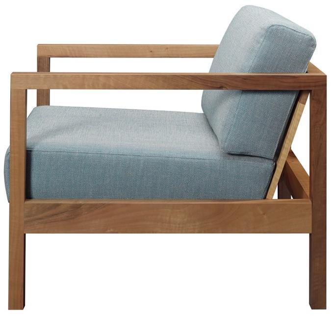 e15 Кресло из массива дерева с подлокотниками  Ec01  - Вид №1