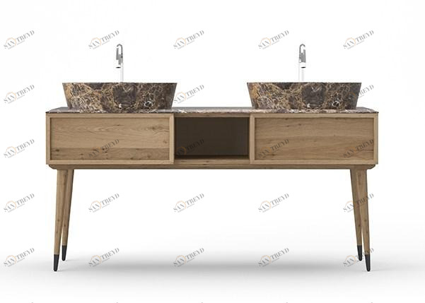 Callesella Arredamenti Двойная тумба под умывальник из дуба Cocò COCO sun-id-1437033