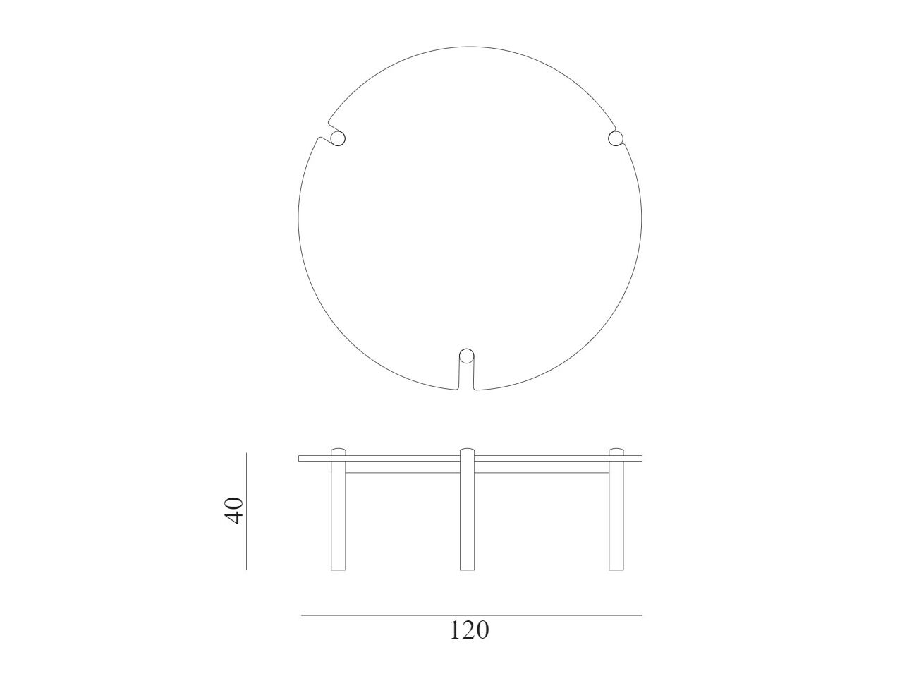 Мраморный круглый садовый столик Exteta Caprera ARCH-00004590 - Вид №3