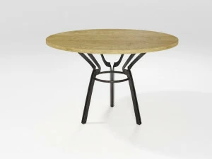 Barel Стол из шпонированного дерева с железным лезвием Lama