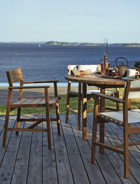 Skargaarden Садовый стул из тика с подлокотниками Djurö sun-id-1499470 - Вид №1