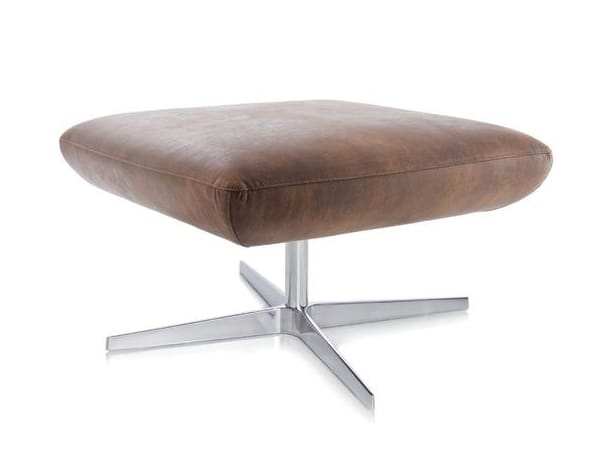 Кожаный поворотный пуф с 4 спицами ALMA DESIGN X пуф ARCH-00040906