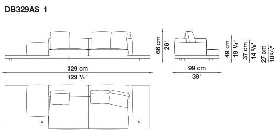 B&B Italia Кожаный диван Dock sun-id-1441060 - Вид №109