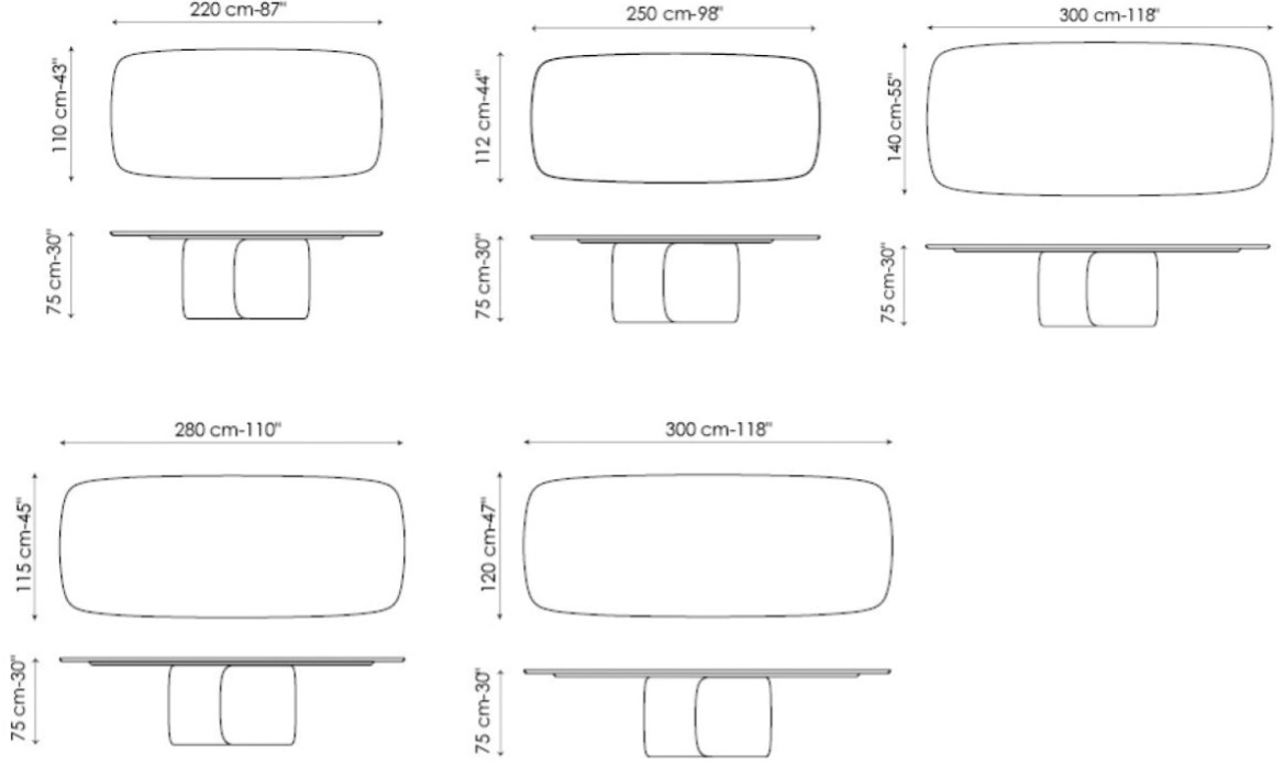 Bonaldo Прямоугольный обеденный стол sun-id-1511194 - Вид №3