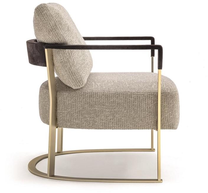 Longhi Кресло из ткани с подлокотниками Loveluxe 2018 – illusion collection X 684 - Вид №4