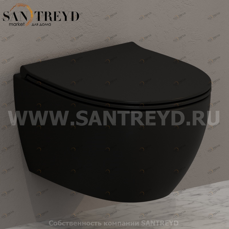 MDS04AR Подвесной унитаз настенный Черный Ceramica Globo 4ALL Италия