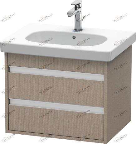 KT665007575 Тумбочка подвесная Ketho #KT6650 600 x 455 мм Лен, декор Duravit