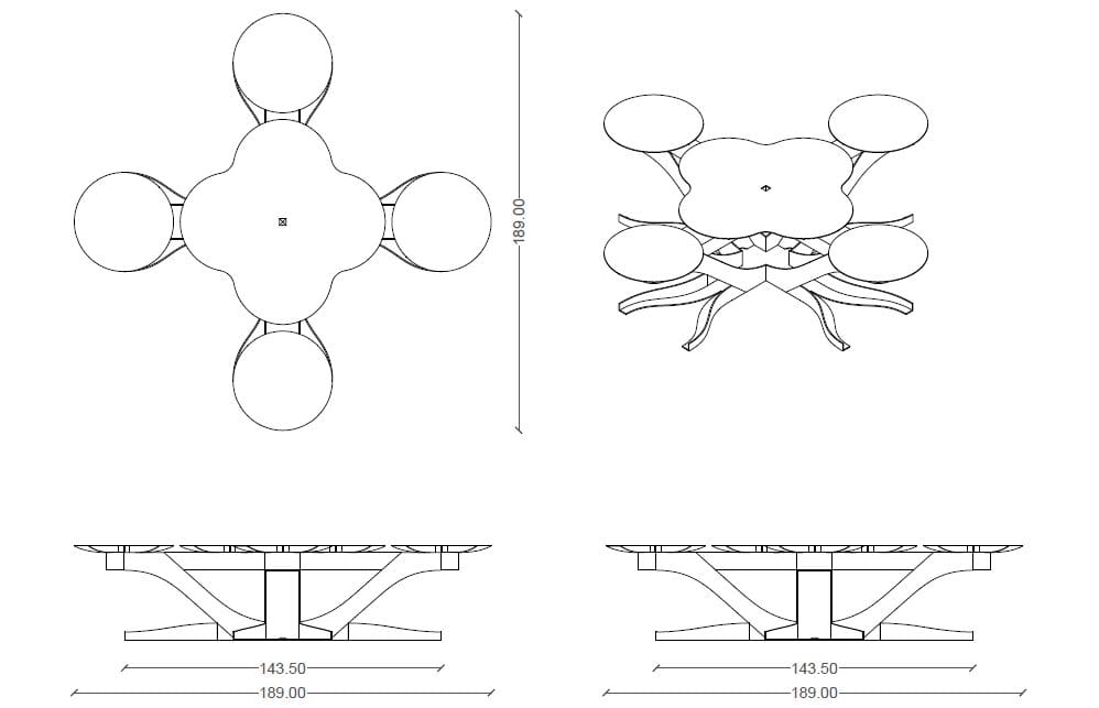 Модульная стальная скамья с порошковым покрытием на стержне CITYSì плющ ARCH-00144453 - Вид №9