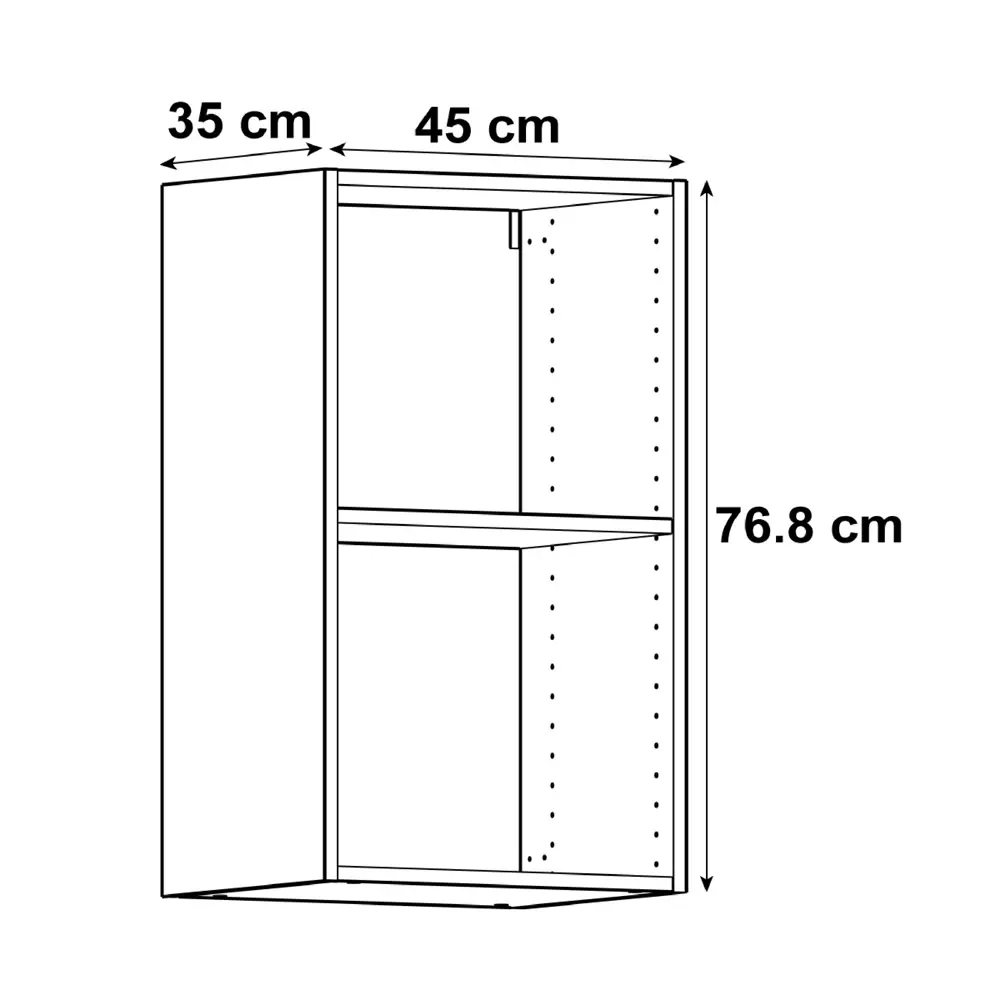 Каркас навесной Delinia ID 45x76.8x35 см, ЛДСП, цвет белый 82000285 STLM-2202465  - Вид №1