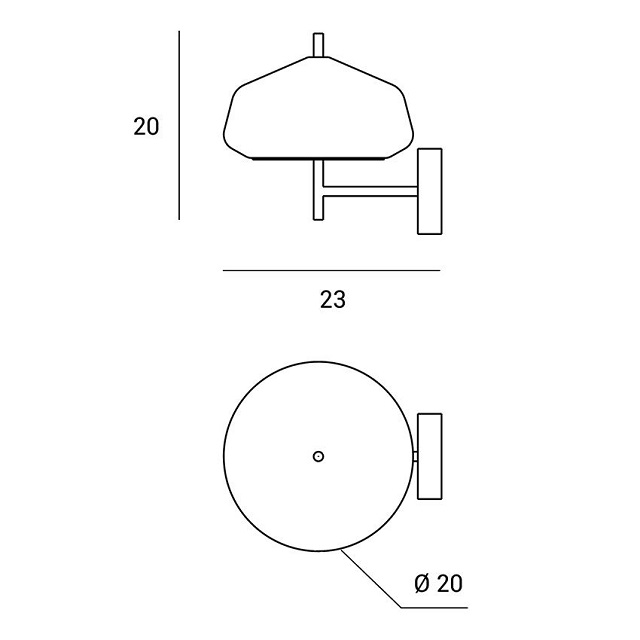 Miloox 1744.119 Настенный светильник с отделклй матового золота X-RAY. - Вид №2