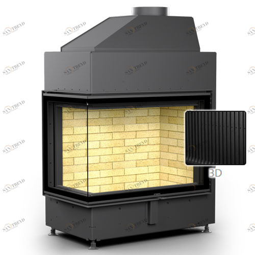 Каминная топка ASTOV П2С 800 3D панели 6778