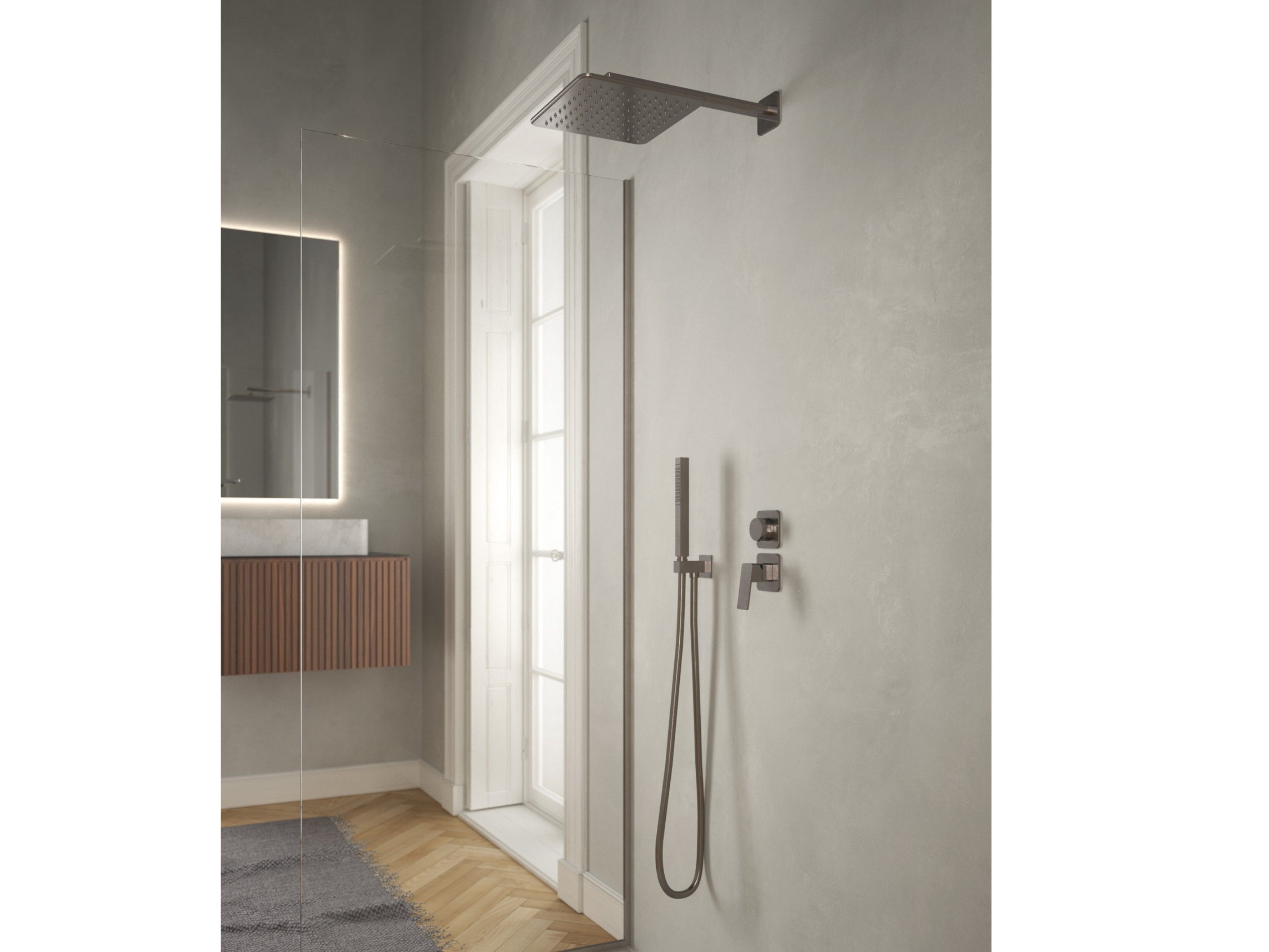 Набор для душа из латуни с ручным душем Rubinetterie Treemme PA36 ARCH-00085019