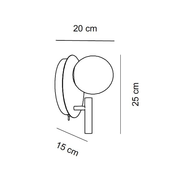 Настенный светильник из железа и алебастра Alma light ARCH-00061138 - Вид №1