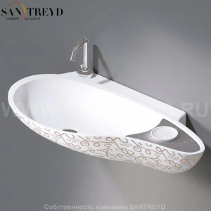 L235T0R1V4..400G Подвесная раковина настенная овальная A. e T. Italia SPOT белая