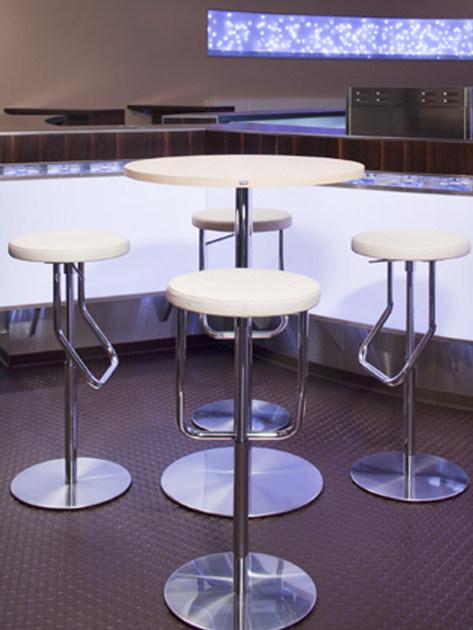 Thonet Круглый стол из нержавеющей стали и дерева S 1123 sun-id-1356539 - Вид №4