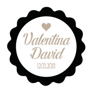 X639.07 PERS. 120 Романтические стикеры с черной волной Dekoraniaevents Bodas