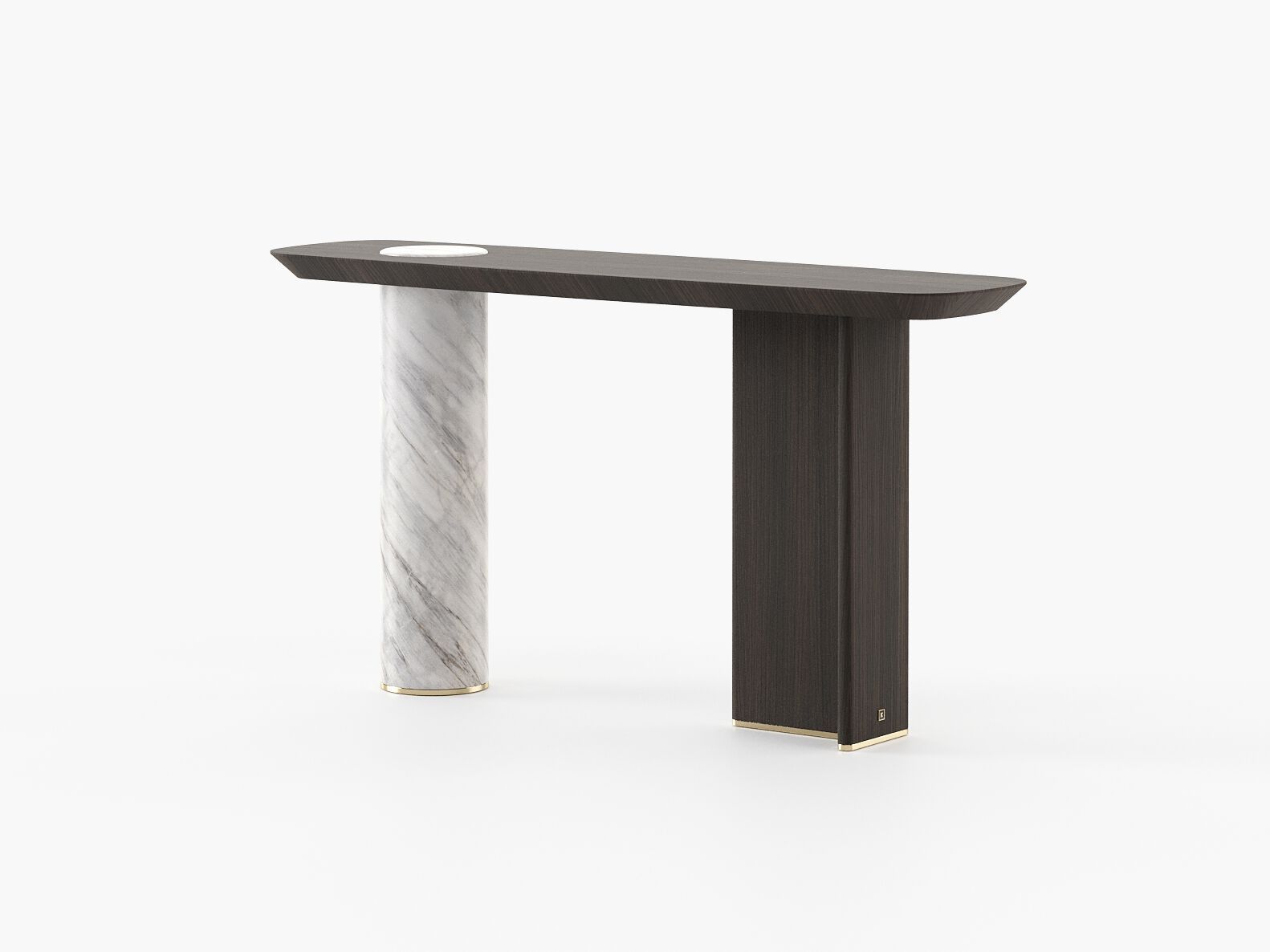 Консоль из мрамора и дерева Laskasas холст ARCH-00071071