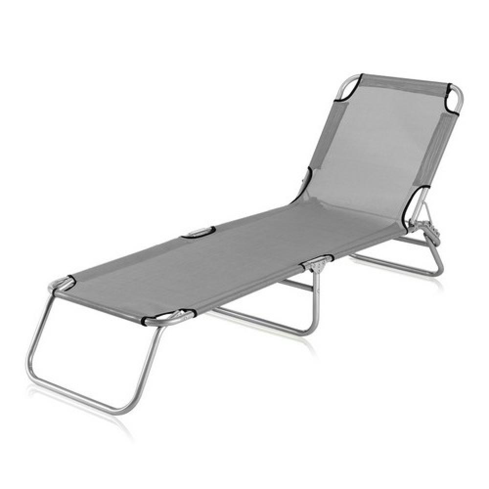 Шезлонг для дачи серый "Дуэт-1" AFINA  130457 Серый  - Вид №1