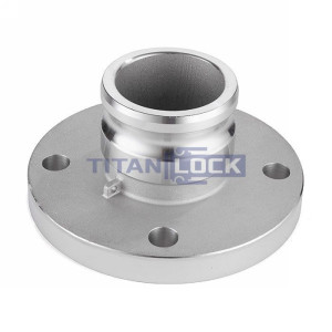 Камлок алюминиевый тип FA, ниппель с фланцем 5", TL500FAAL TITAN LOCK