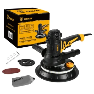 Машина шлифовальная для стен и потолков сетевая Deko DKWS1100 084-1090, 1100 Вт, 180 мм