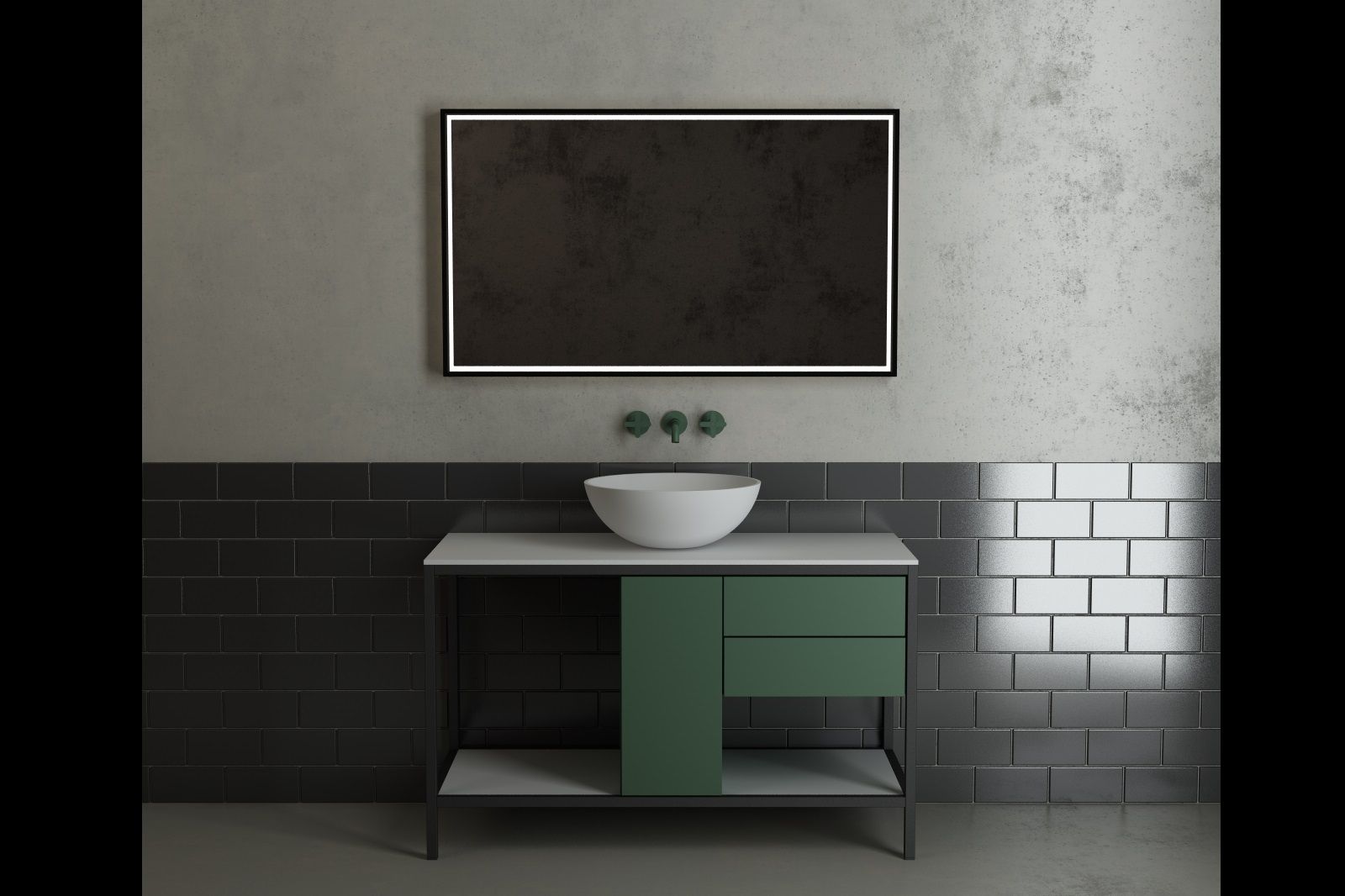 Металлическая секционная напольная раковина MOMA Design ARIA ARCH-00090078 - Вид №7