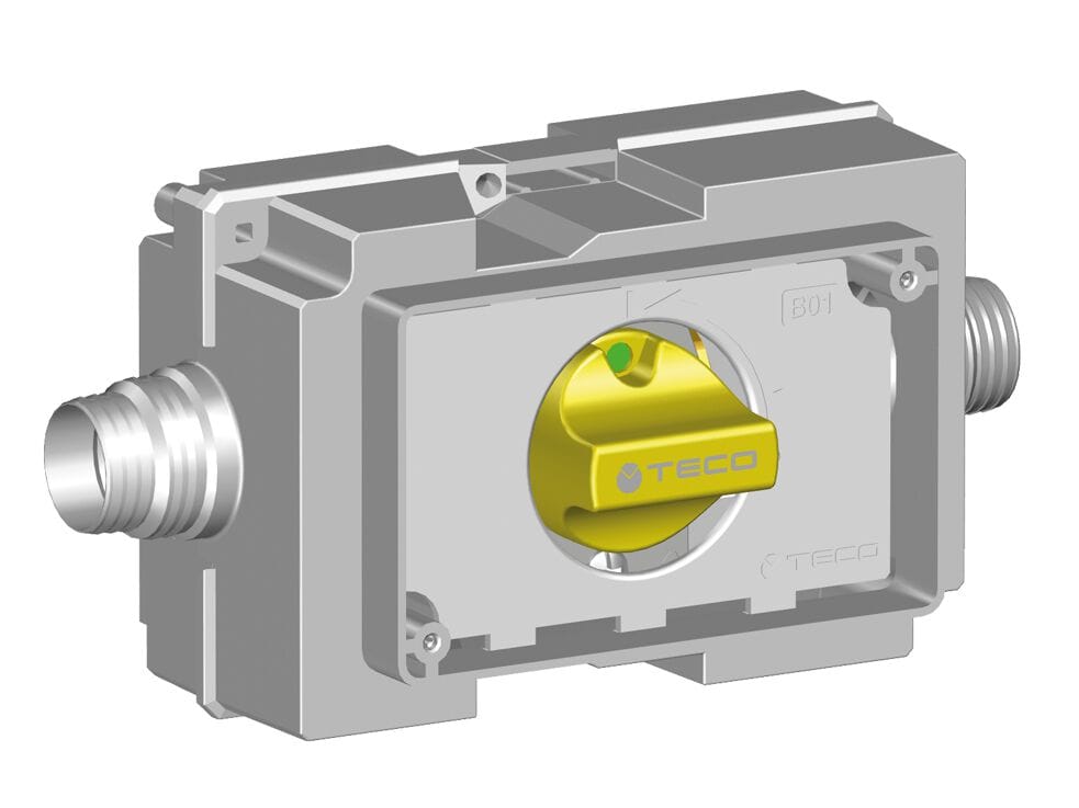Встраиваемый газовый запорный кран с боковыми соединениями TECO ARCH-00066193