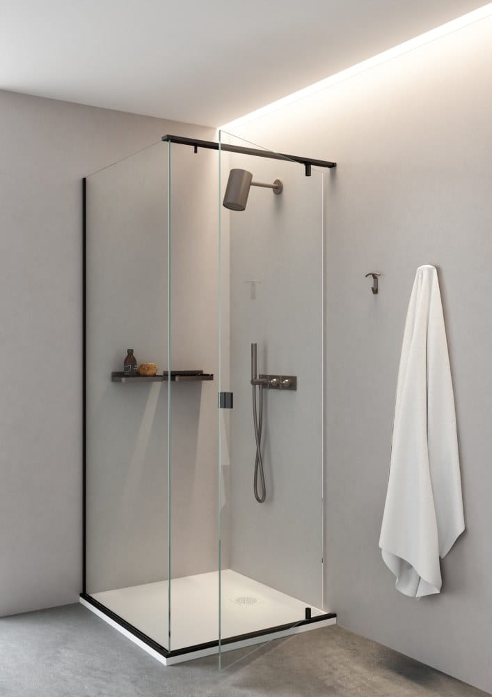 Настенный душ из нержавеющей стали Agape SQUARE ARCH-00012366 - Вид №1