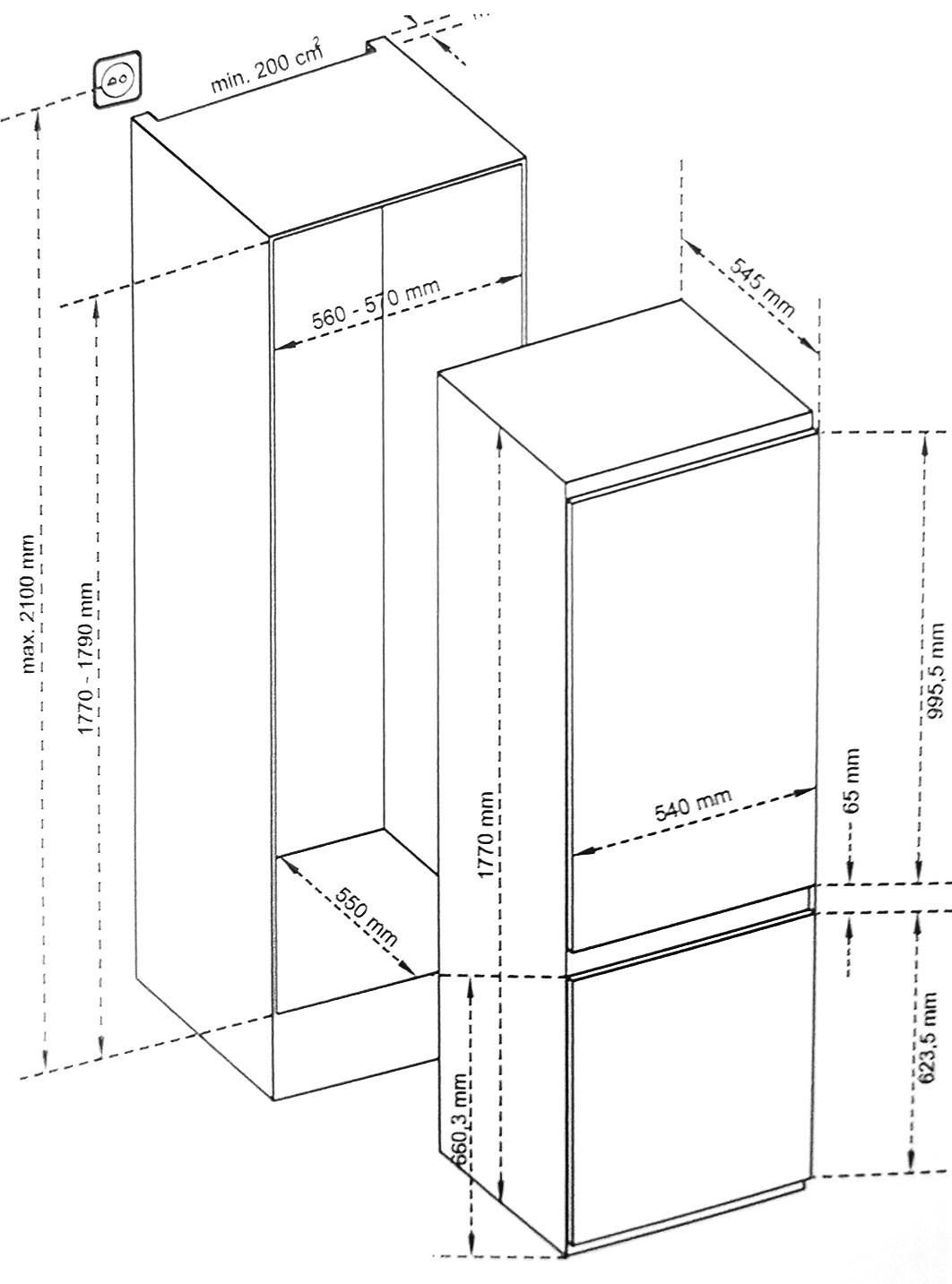 8198410 Встраиваемый холодильник Scandilux CFFBI256E STDN-0061092 - Вид №12