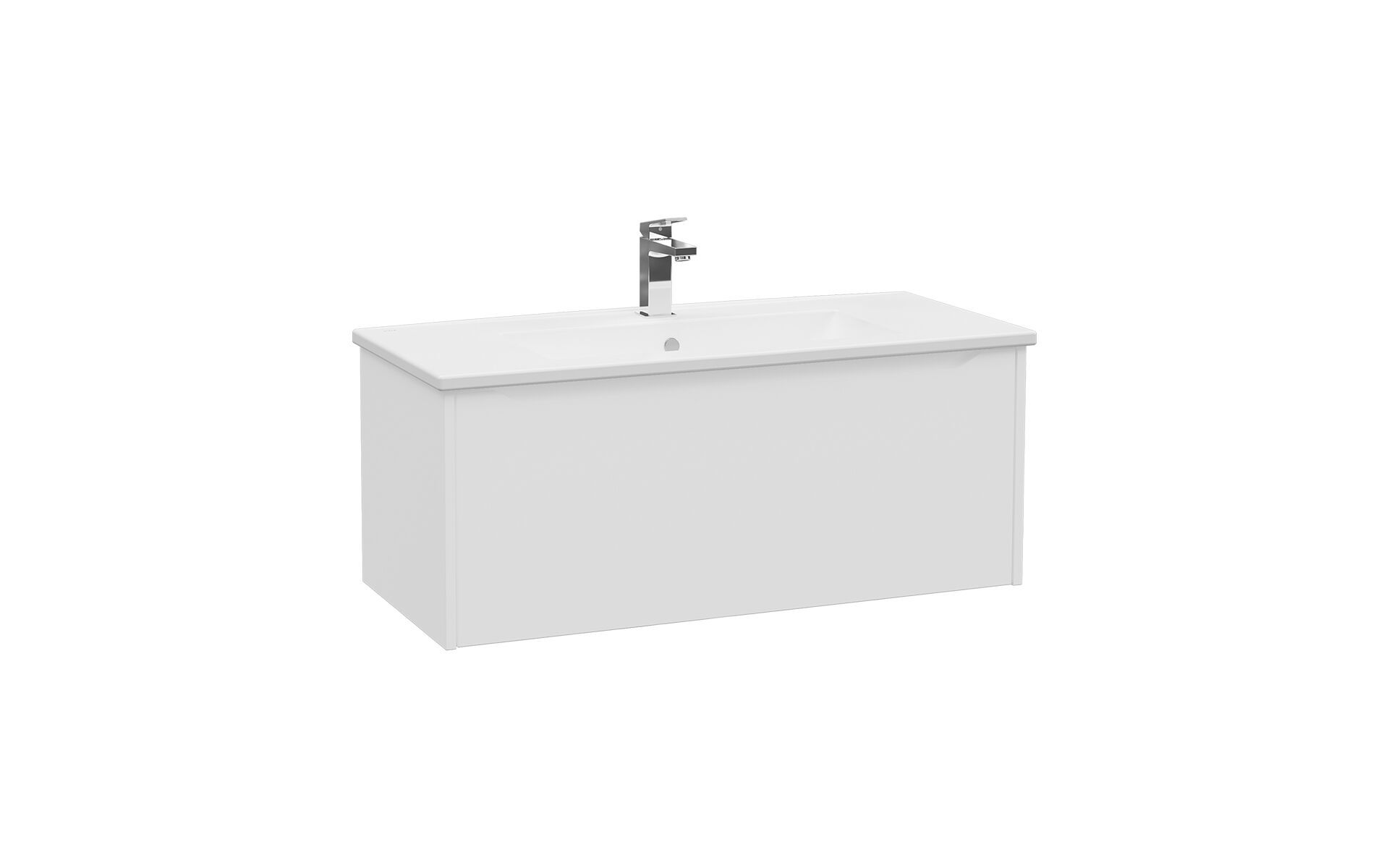 Подвесной шкаф для умывальника с ящиками со встроенной раковиной VitrA Bathrooms Integra Square ARCH-00078729 - Вид №2
