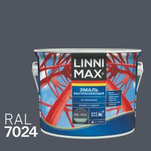 89379723 Грунт-эмаль по ржавчине Linnimax Быстросохнущая шелковисто-матовая цвет серый 2.5 л STLM-1480971