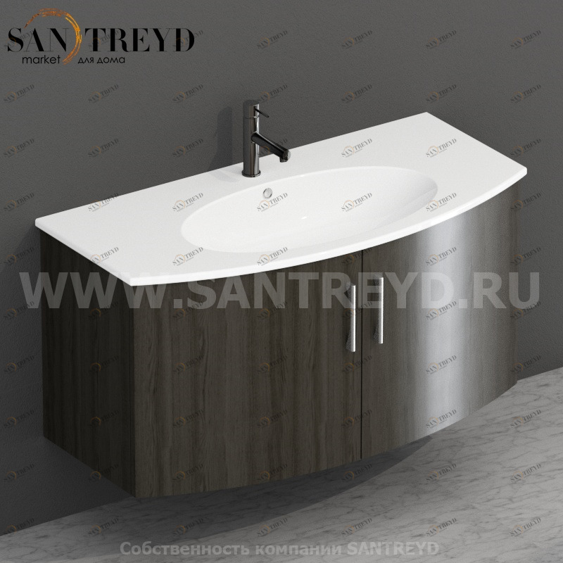 MDMA10Y6145 Тумба с двумя створками 98 см серая Globo 4ALL Италия Ceramica Globo