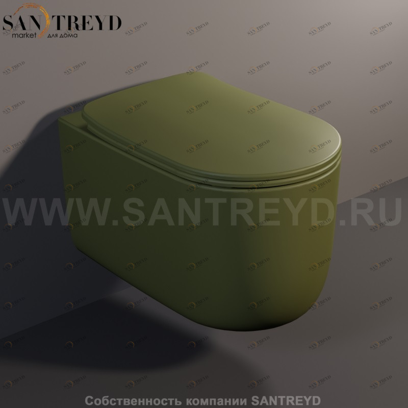 531411 Подвесной унитаз настенный Зеленый Kerasan Nolita Италия