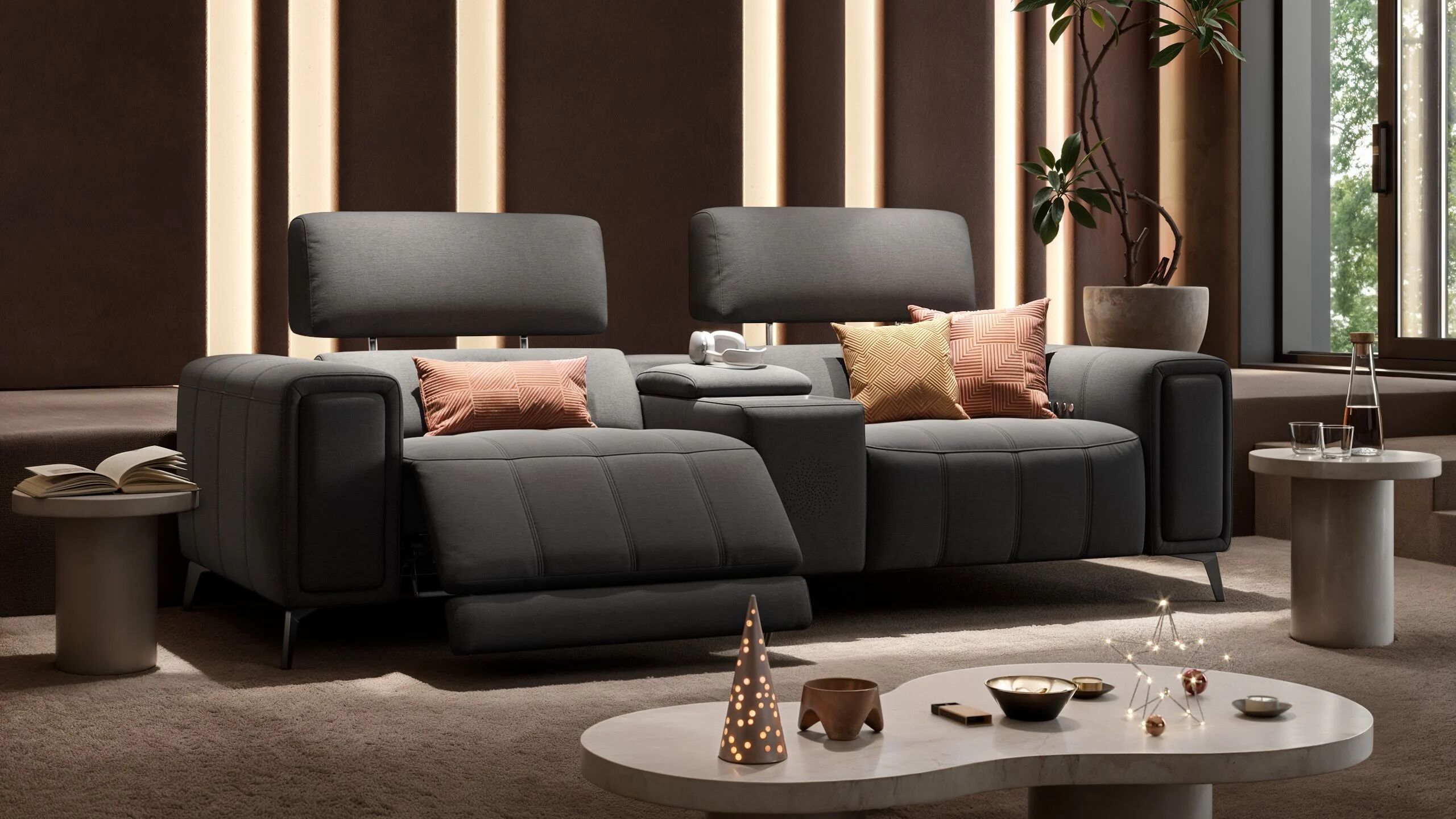 2 местный домашний кинотеатр ткань диван Sofanella Linera Kino ARCH-00116909 - Вид №5